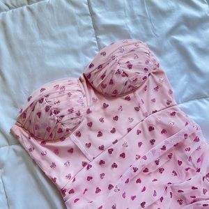 superdown ~ Fifi Mesh Mini Dress in Pink